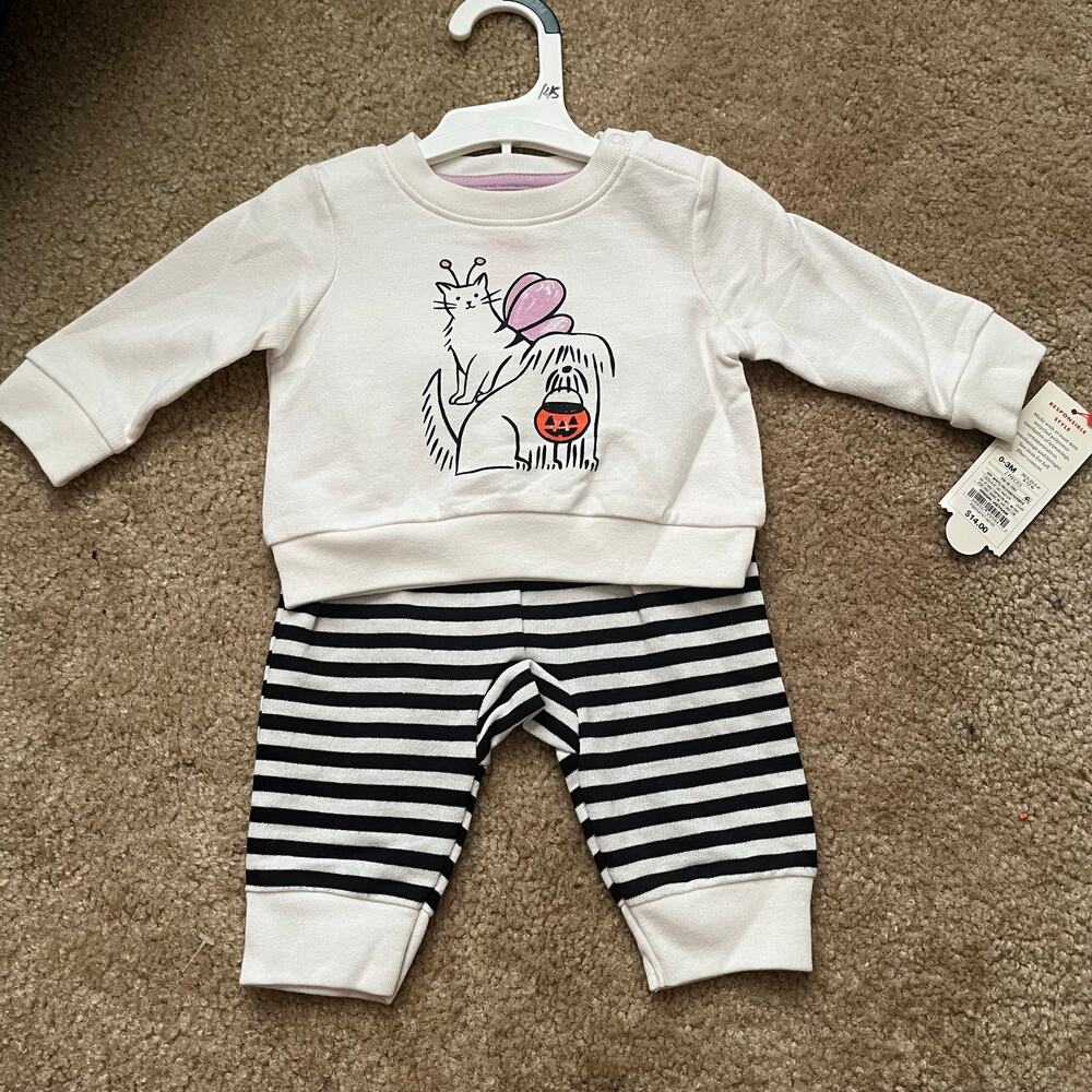 Cat & Jack Halloween Outfit for baby Girl Size 0-3M - New